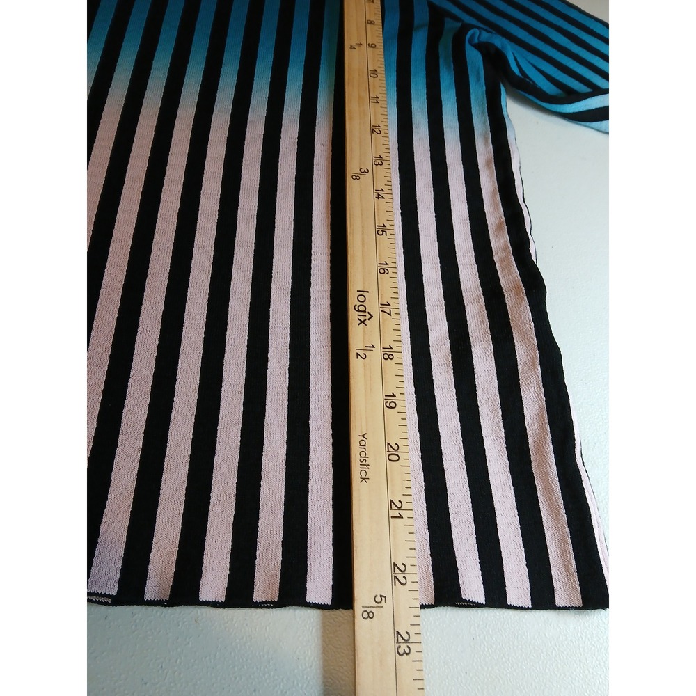 INC Womens Long Sleeve Vertical Striped Ombre Knit Sweater Top Size Med Bold - Picture 7 of 12